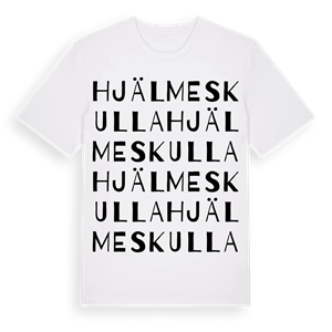 Hjälmeskulla ordlek t-shirt – ekologisk bomull t-shirt från Pinshirt