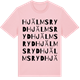 Pink Cotton t-shirt med Hjälmsryd ordlek t-shirt