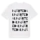 White t-shirt med Hjärtedal ordlek t-shirt