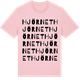 Pink Cotton t-shirt med Hjörnet ordlek t-shirt