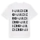White t-shirt med Hjuleberg ordlek t-shirt