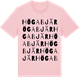 Pink Cotton t-shirt med Högabjär ordlek t-shirt