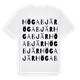 White t-shirt med Högabjär ordlek t-shirt