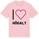 Pink Cotton t-shirt med Jag älskar Högalt t-shirt stort tryck