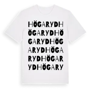 Högaryd ordlek t-shirt – ekologisk bomull t-shirt från Pinshirt