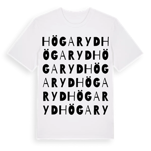 Högaryd ordlek t-shirt – ekologisk bomull t-shirt från Pinshirt