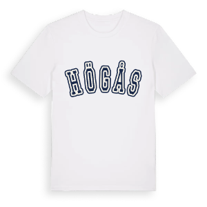 Högås college t-shirt – ekologisk bomull t-shirt från Pinshirt