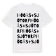 White t-shirt med Högås + Sjötorp ordlek t-shirt