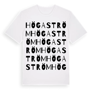 Högaström ordlek t-shirt – ekologisk bomull t-shirt från Pinshirt