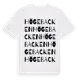 White t-shirt med Högebacken ordlek t-shirt