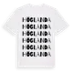 White t-shirt med Höglanda ordlek t-shirt