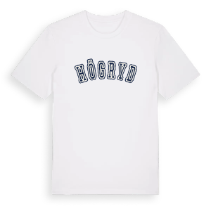 Högryd college t-shirt – ekologisk bomull t-shirt från Pinshirt
