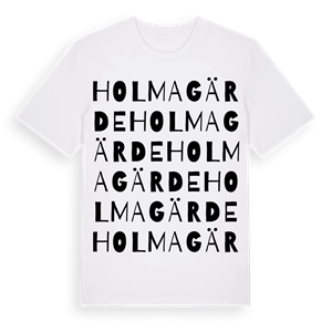 Holmagärde ordlek t-shirt – ekologisk bomull t-shirt från Pinshirt