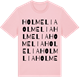 Pink Cotton t-shirt med Holmelia ordlek t-shirt