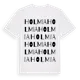 White t-shirt med Holmia ordlek t-shirt