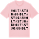 Pink Cotton t-shirt med Holtastugan ordlek t-shirt