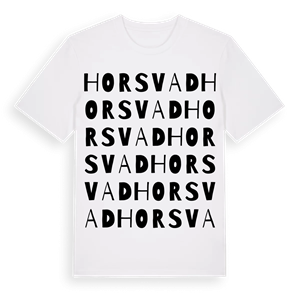 Horsvad ordlek t-shirt – ekologisk bomull t-shirt från Pinshirt