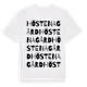 White t-shirt med Höstena Gård ordlek t-shirt