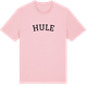 Pink Cotton t-shirt med Hule böjd t-shirt