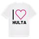 White t-shirt med Jag älskar Hulta t-shirt stort tryck
