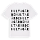 White t-shirt med Hultagärde ordlek t-shirt