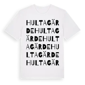 Hultagärde ordlek t-shirt – ekologisk bomull t-shirt från Pinshirt