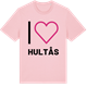 Pink Cotton t-shirt med Jag älskar Hultås t-shirt stort tryck