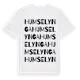 White t-shirt med Humselynga ordlek t-shirt