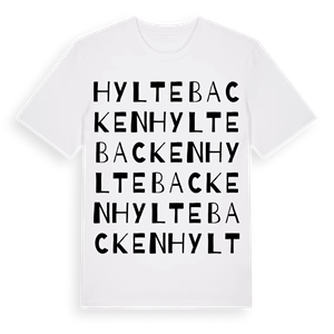Hyltebacken ordlek t-shirt – ekologisk bomull t-shirt från Pinshirt