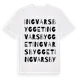 White t-shirt med Ingvarsbygget ordlek t-shirt