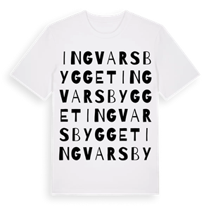 Ingvarsbygget ordlek t-shirt – ekologisk bomull t-shirt från Pinshirt