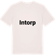 Vintage White t-shirt med Intorp fetstil t-shirt