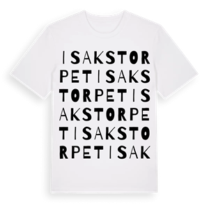 Isakstorpet ordlek t-shirt – ekologisk bomull t-shirt från Pinshirt