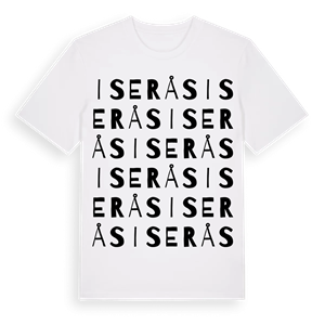 Iserås ordlek t-shirt – ekologisk bomull t-shirt från Pinshirt