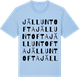 Blue Soul t-shirt med Jälluntofta ordlek t-shirt