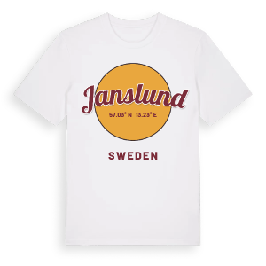 Janslund cirkel t-shirt – ekologisk bomull t-shirt från Pinshirt