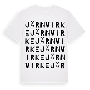 Järnvirke ordlek t-shirt – ekologisk bomull t-shirt från Pinshirt