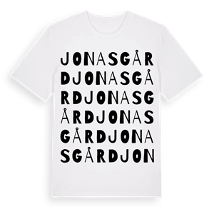 Jonasgård ordlek t-shirt – ekologisk bomull t-shirt från Pinshirt