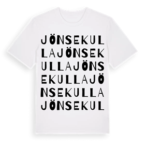 Jönsekulla ordlek t-shirt – ekologisk bomull t-shirt från Pinshirt