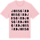 Pink Cotton t-shirt med Jonsgård ordlek t-shirt