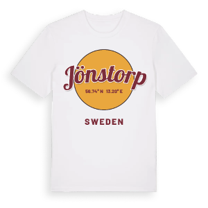 Jönstorp cirkel t-shirt – ekologisk bomull t-shirt från Pinshirt