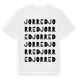 White t-shirt med Jorred ordlek t-shirt
