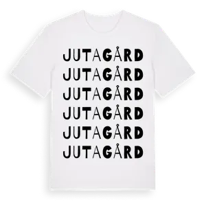 Jutagård ordlek t-shirt – ekologisk bomull t-shirt från Pinshirt