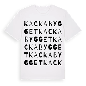 Kackabygget ordlek t-shirt – ekologisk bomull t-shirt från Pinshirt