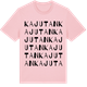 Pink Cotton t-shirt med Kajutan ordlek t-shirt