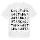 White t-shirt med Kajutan ordlek t-shirt