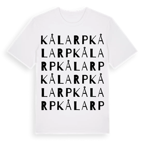 Kålarp ordlek t-shirt – ekologisk bomull t-shirt från Pinshirt