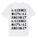 White t-shirt med Kalendebolet ordlek t-shirt