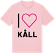 Pink Cotton t-shirt med Jag älskar Kåll t-shirt stort tryck