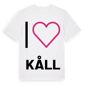 Jag älskar Kåll t-shirt stort tryck – ekologisk bomull t-shirt från Pinshirt